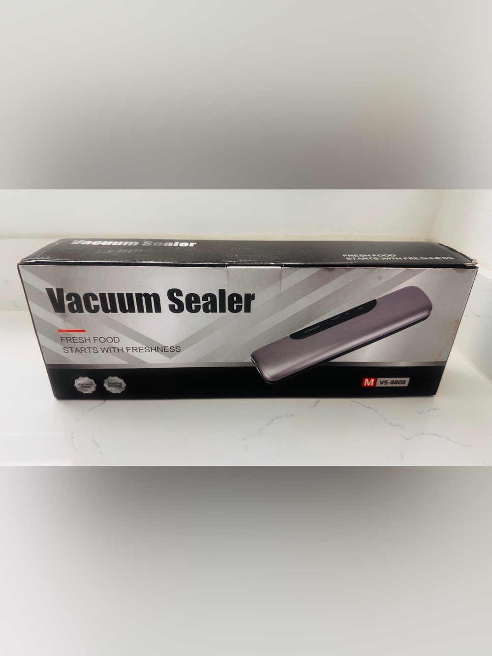 Vacuum Sealer, Strong Seal for Fresh Food and More, Silver, NWT
